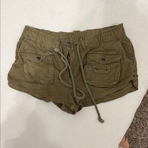 Free People Khaki Women's Cargo Shorts